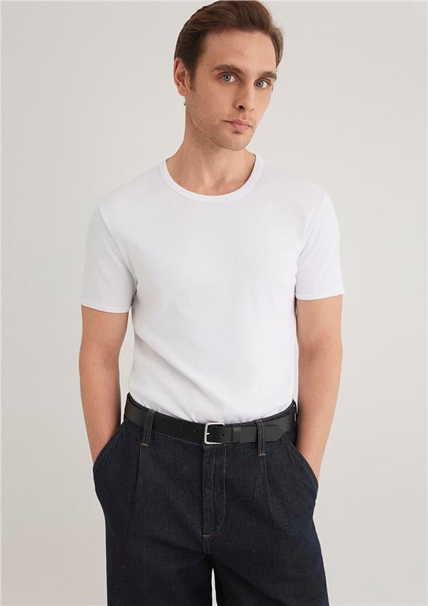 Mavi 063747-620 Erkek Beyaz T-Shirt