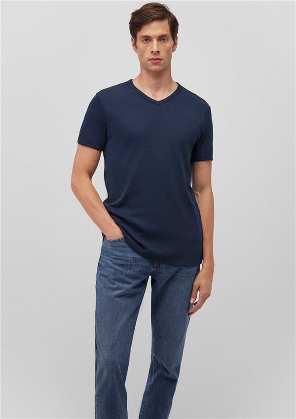 Mavi 063748-17588 Erkek V Yaka Koyu Lacivert T-Shirt