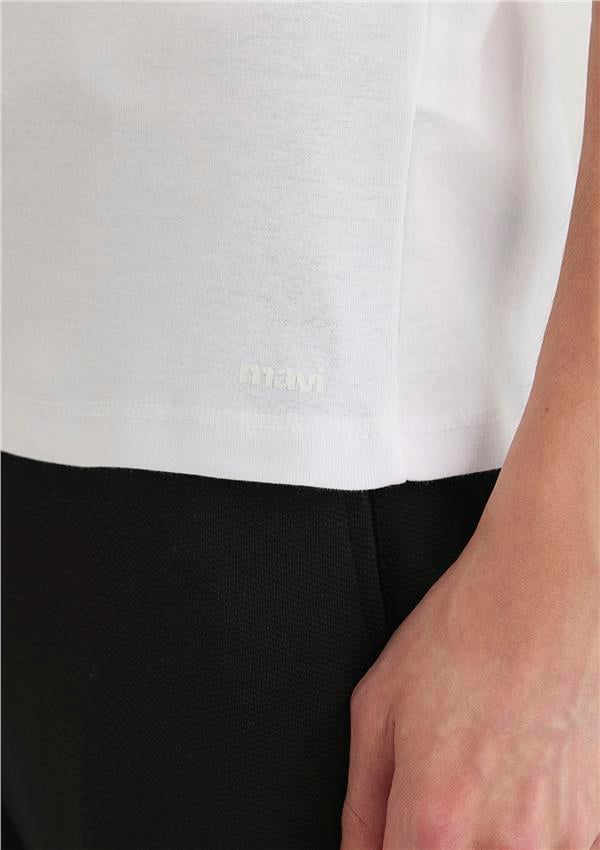 Mavi 063748-620 Erkek Beyaz V Yaka T-Shirt