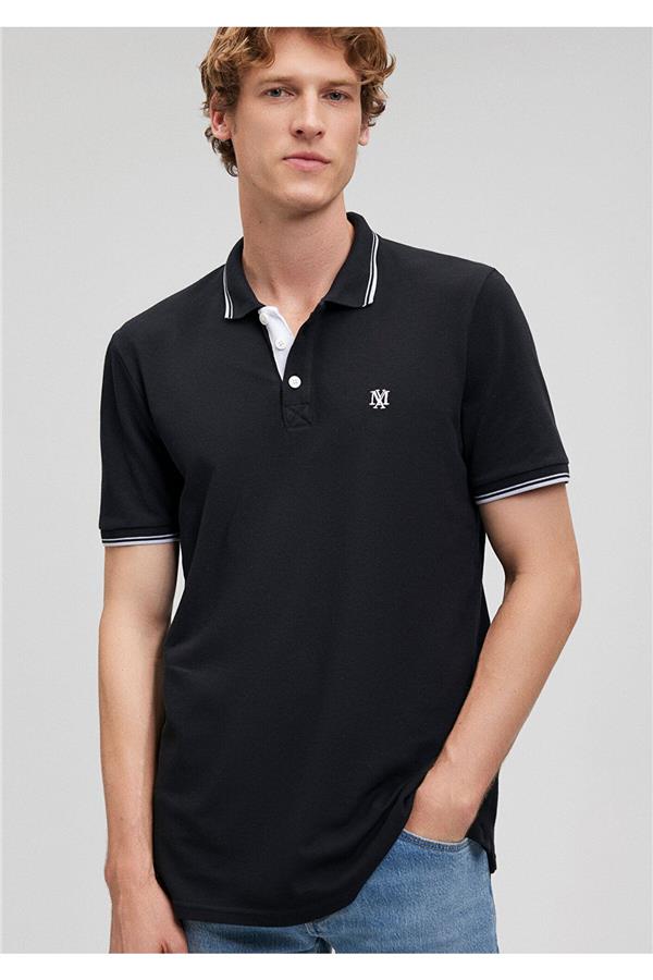 Mavi 064164-900 Erkek Polo T-Shirt Siyah