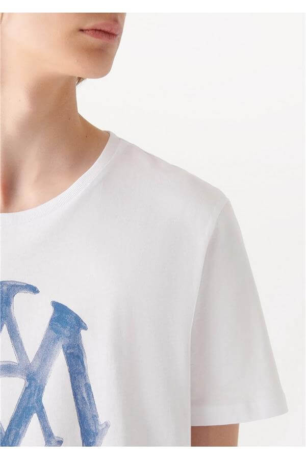 Mavi 065109-620 Mavi T-Shirt Beyaz