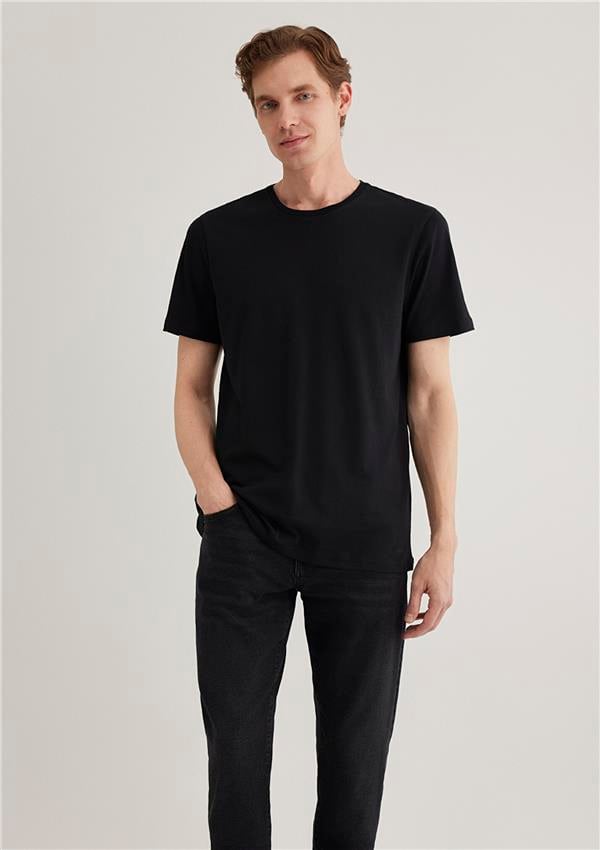 Mavi 065574-900 Erkek T-Shirt Siyah