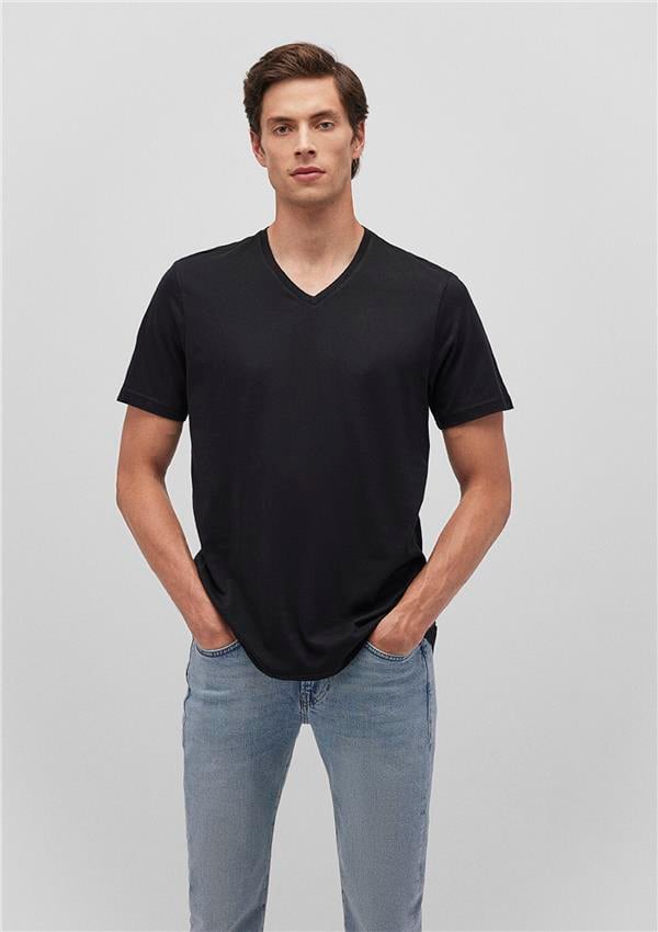 Mavi 065586-900 V Yaka Siyah T-Shirt