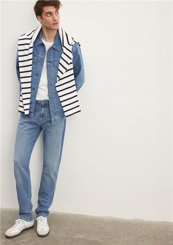 Mavi M0035183710 Marcus Lt Premium Blue Erkek Slim Straight Denim Pantolon
