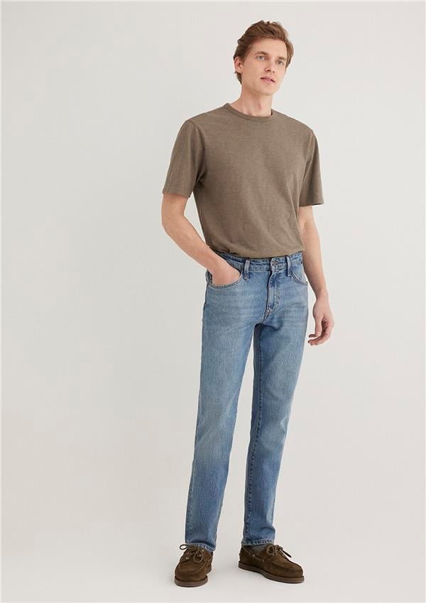 Mavı M0035187835 Marcus Mıd Sky Blue 90'S Str Erkek Slım Straıght Denım Pantolon