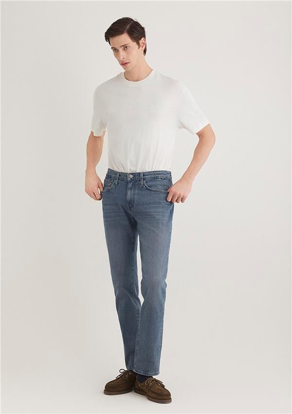 Mavı M0035189282 Marcus Smokey Blue Mavı Premıum Erkek Slım Denım Pantolon