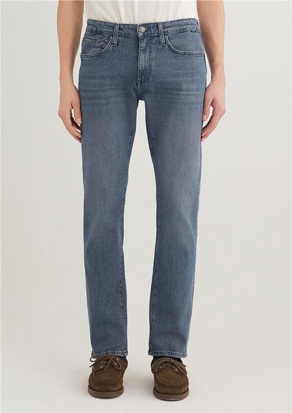 Mavı M0035189282 Marcus Smokey Blue Mavı Premıum Erkek Slım Denım Pantolon