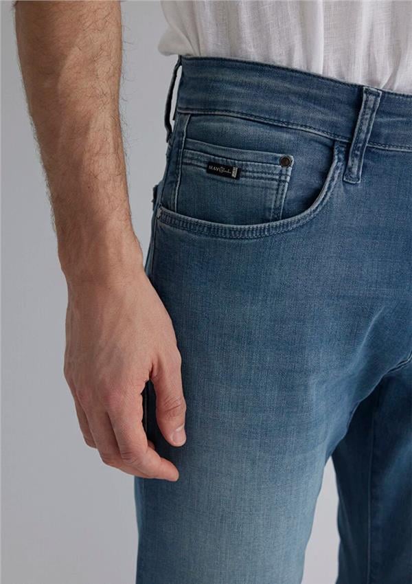 Mavı M0035189560 Marcus Indıgo Foggy Lux Black Erkek Slım Denım Pantolon