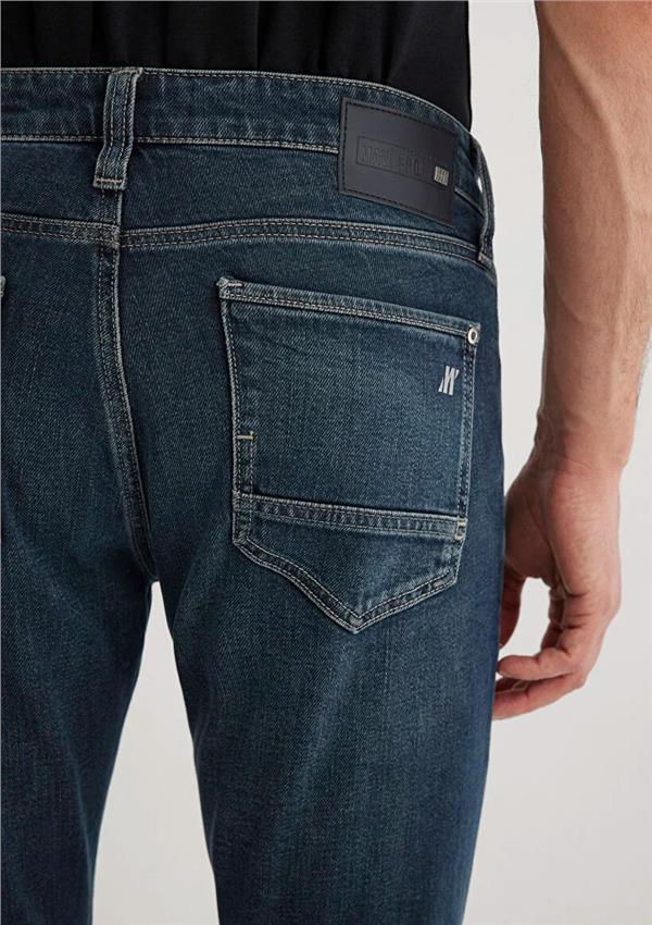 Mavı M0042289339 Jake Dark Mocha Blue Mavı Pro Erkek Skınny Denım Pantolon