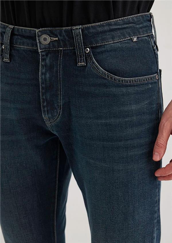 Mavı M0042289339 Jake Dark Mocha Blue Mavı Pro Erkek Skınny Denım Pantolon