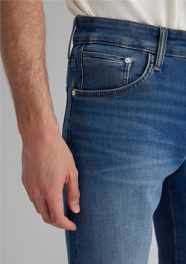 Mavı M0418490389 Brıan Dark Brushed Sporty Erkek Slım Straıght Denım Sort