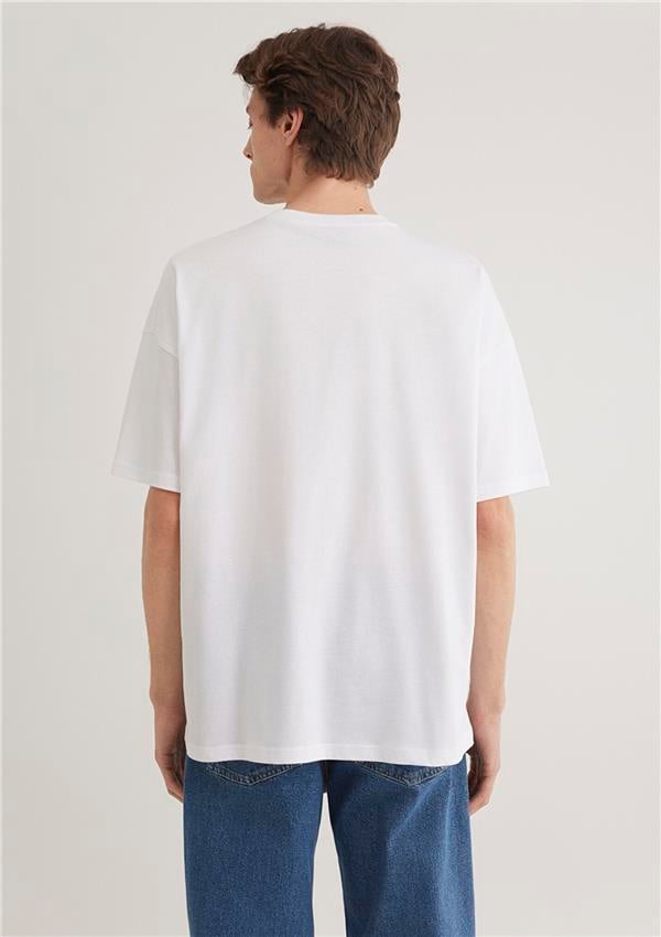 Mavi M0611704-620 Beyaz Erkek Oversize Miav T-Shirt