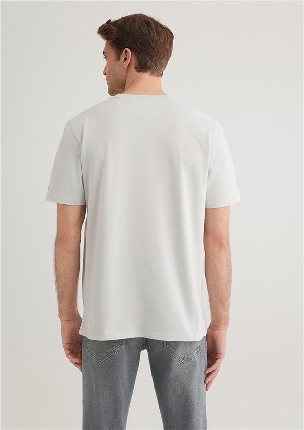 Mavi M0611789-80618 Sis Gri Erkek Regular İstanbul Baskılı T-Shirt