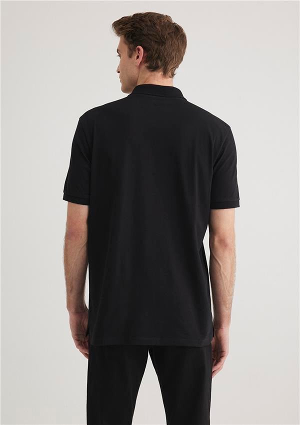 Mavı M0612530-900 Sıyah Erkek Regular Polo Yaka T-Shırt