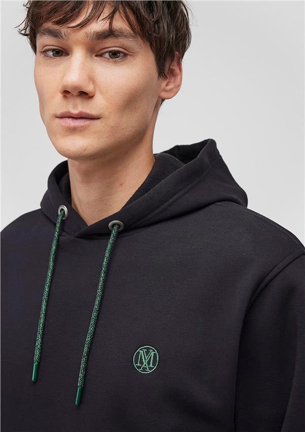 Mavi M065809-900 Siyah Erkek Fermuarlı Kapuşonlu Basic Sweatshirt
