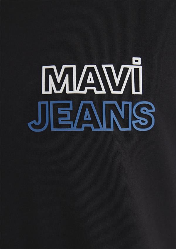 Mavi M066841-900 Siyah Erkek Mavi Baskılı T-Shirt