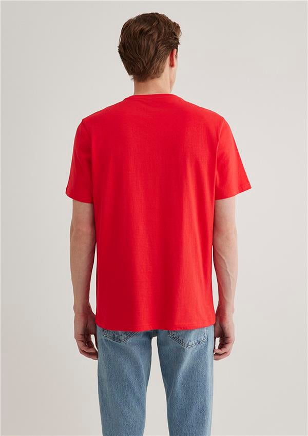 Mavi M066842-33099 Çin Kırmızısı Erkek T-Shirt
