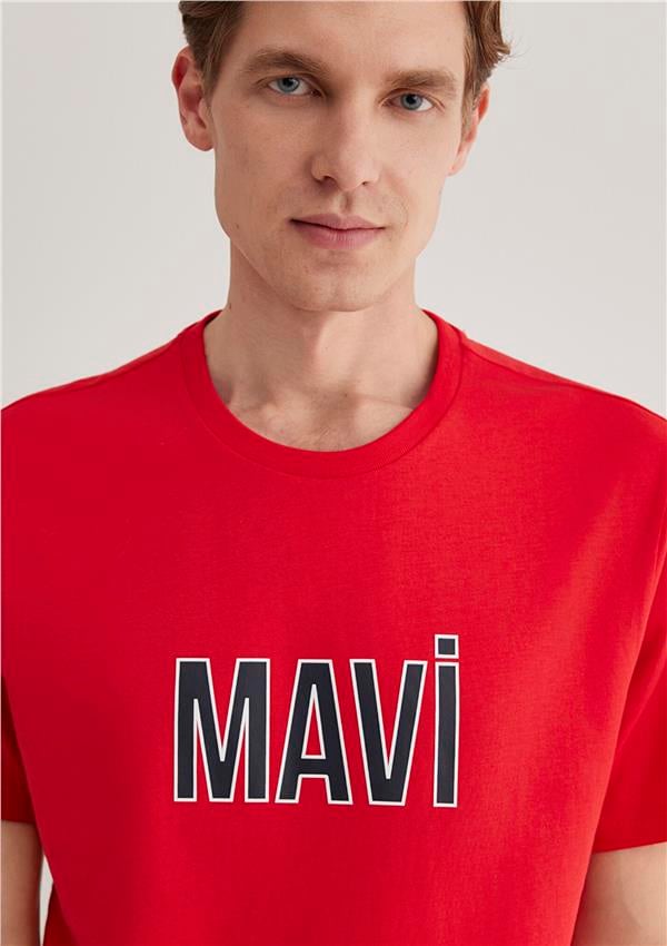 Mavi M066842-33099 Çin Kırmızısı Erkek T-Shirt
