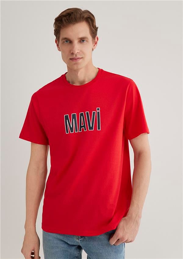 Mavi M066842-33099 Çin Kırmızısı Erkek T-Shirt