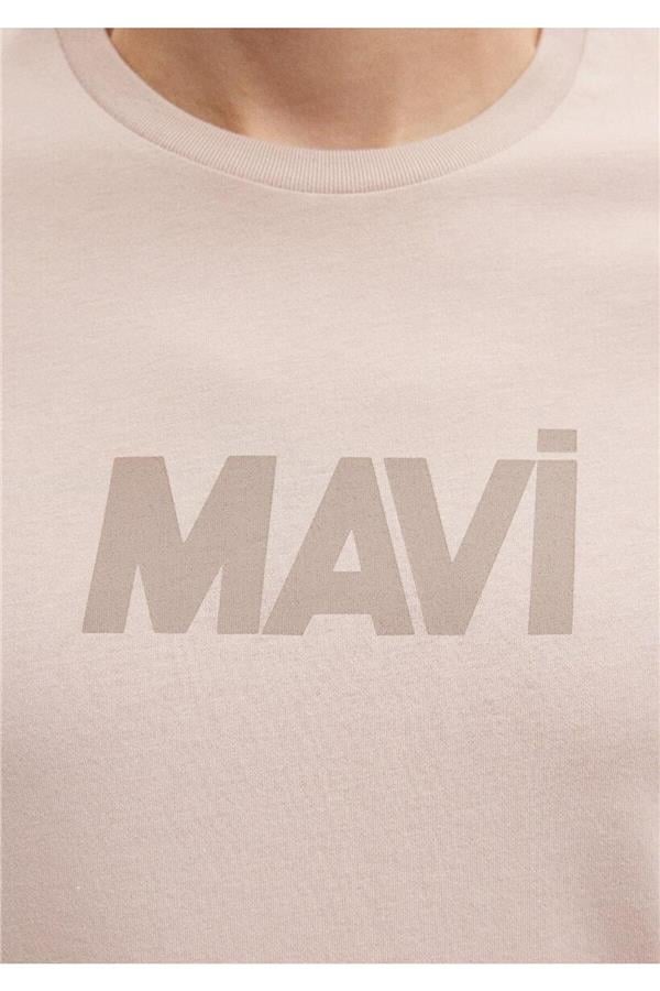 Mavi M066846-70043 Mantar Erkek Slim Mavi Baskılı T-Shirt