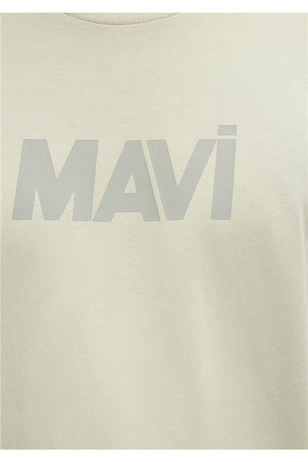 Mavi M066846-85873 Desert Sage Erkek Slim Mavi Baskılı T-Shirt