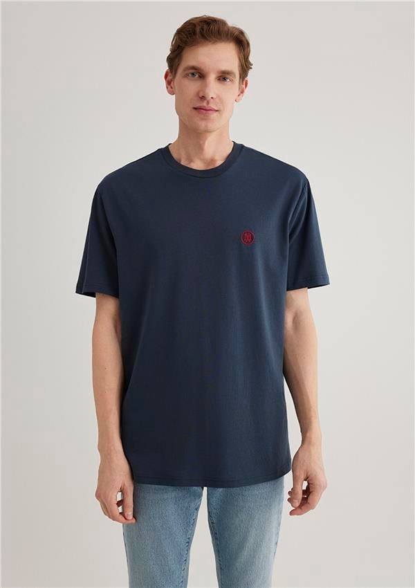 Mavi M067074-33207 Gece Lacivert Erkek Logo Nakışlı T-Shirt