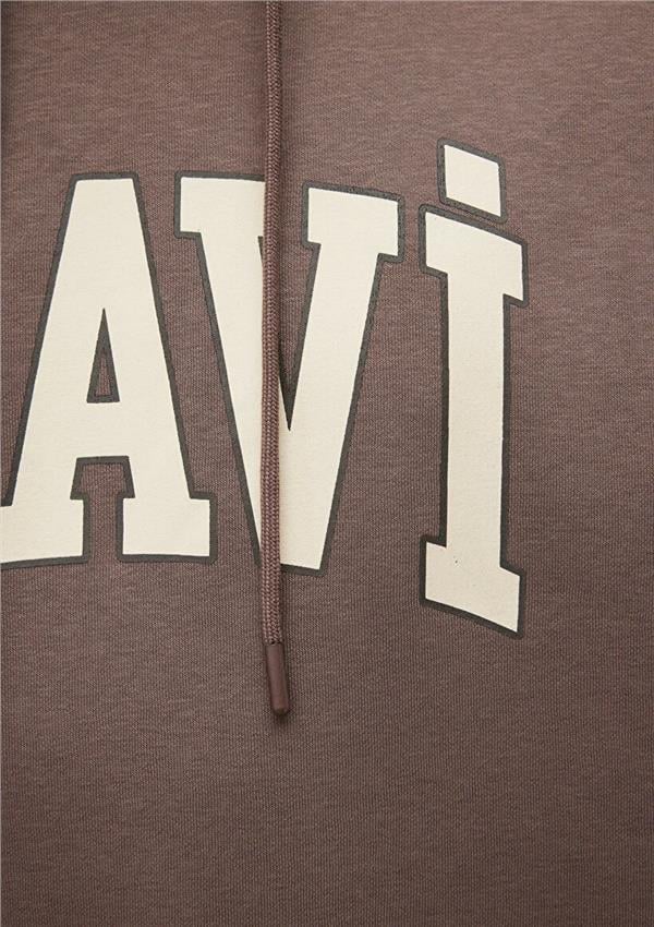 Mavı M067149-87875 Falcon Erkek Oversıze Kapusonlu Mavı Logo Baskılı Sweatshırt