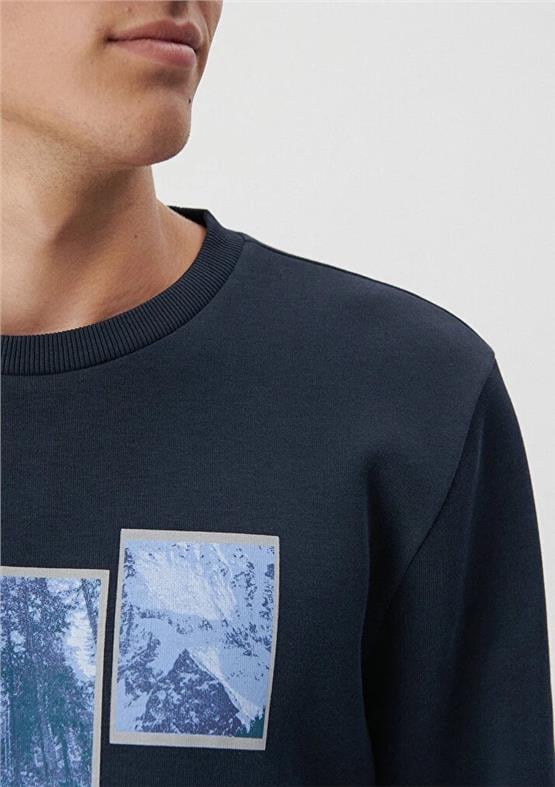Mavi M0S10008-70492 Lacivert Erkek Bisiklet Yaka Sweatshirt