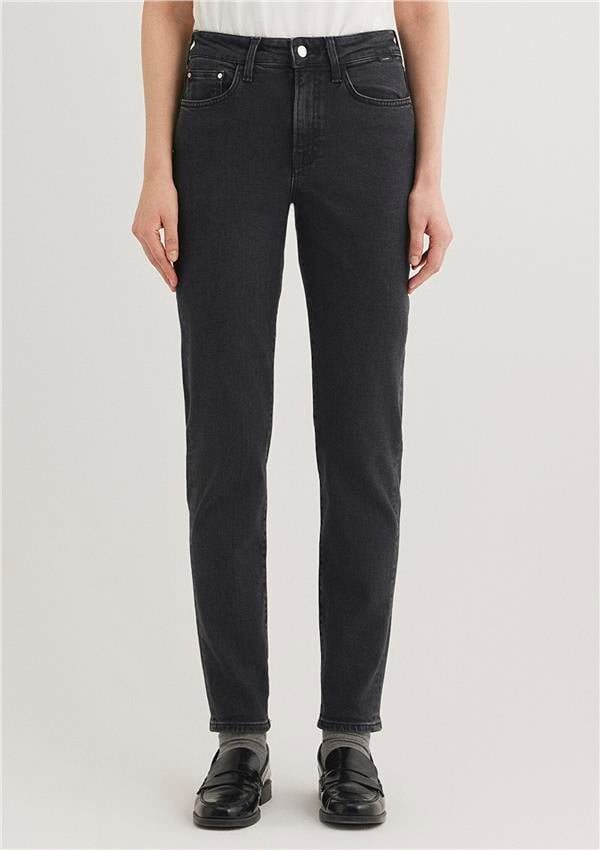 Mavi M100277-35250 Mid Smoke Denim Kadın Mom Cındy Denim Pantolon