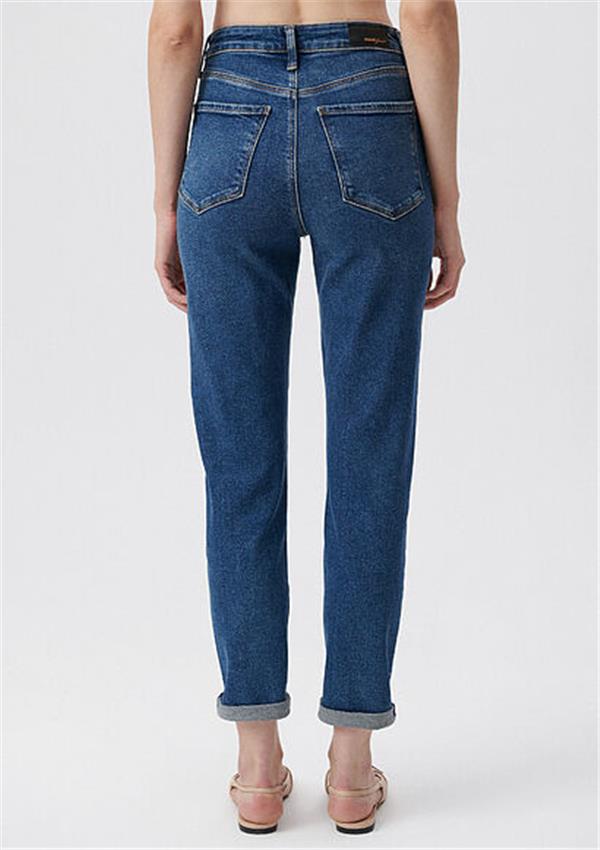 Mavi M101077-85261 Star Mid Brushed Gold Shape Kadın Mom Denim Pantolon
