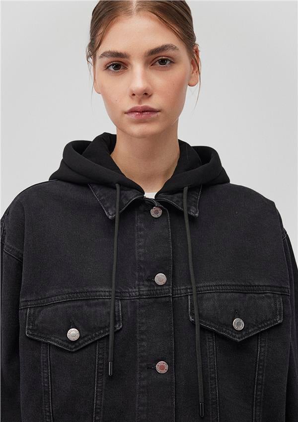 Mavi M110641-82671 Lexa Dark Smoke Denim Kadın Oversize Denim Ceket