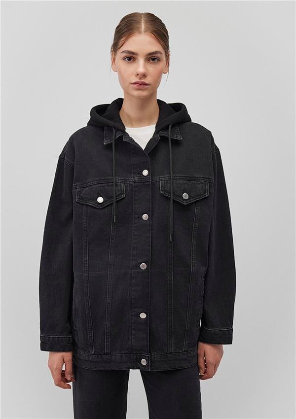 Mavi M110641-82671 Lexa Dark Smoke Denim Kadın Oversize Denim Ceket