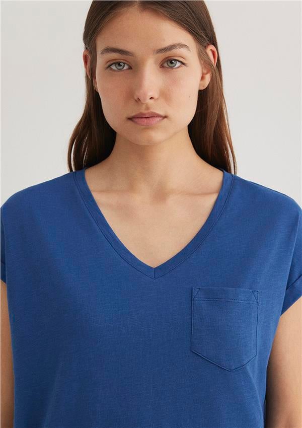 Mavi M1600961-30808 Gece Mavi Kadın T-Shirt