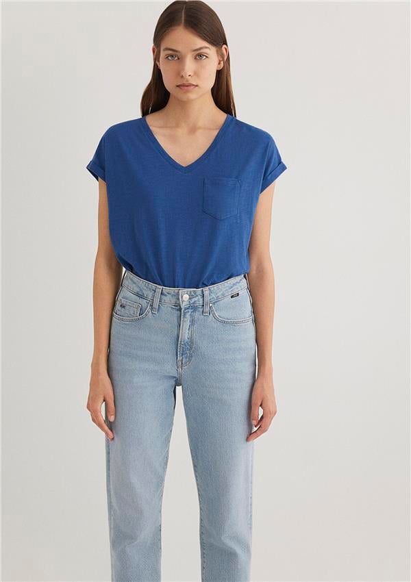 Mavi M1600961-30808 Gece Mavi Kadın T-Shirt