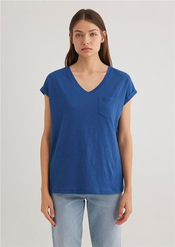 Mavi M1600961-30808 Gece Mavi Kadın T-Shirt