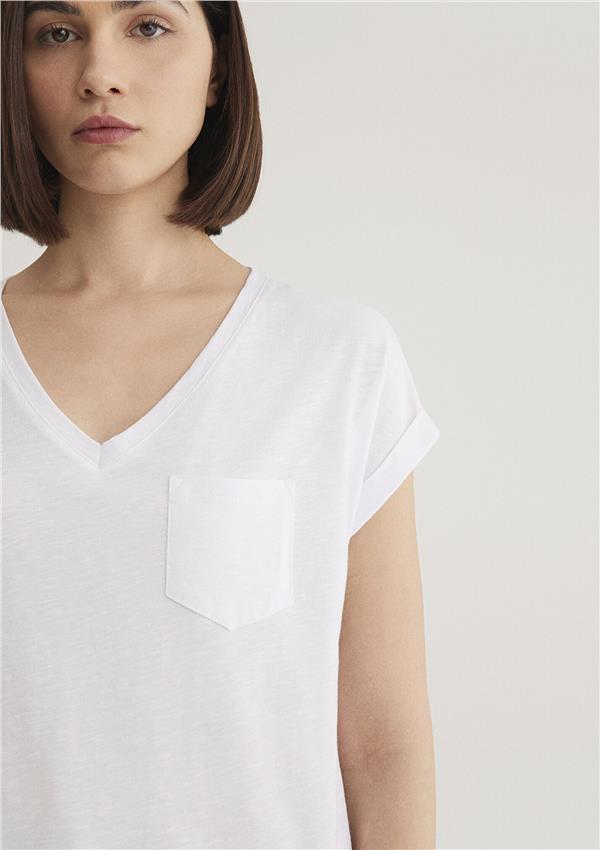 Mavi M1600961-620 Beyaz Kadın T-Shirt