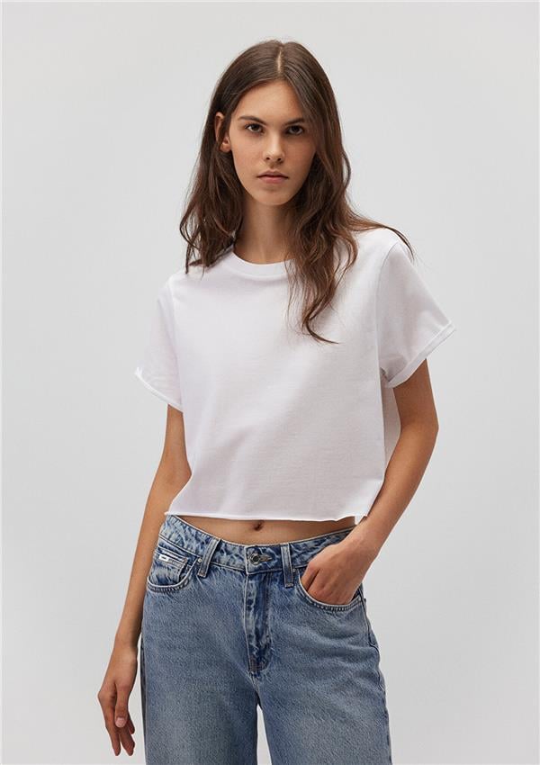 Mavi M168220-620 Beyaz Kadın T-Shirt