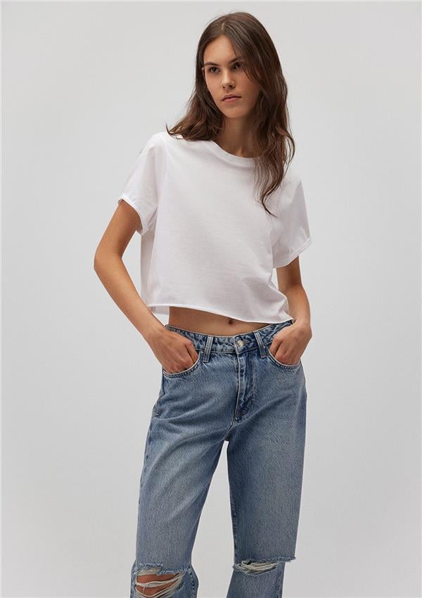 Mavi M168220-620 Beyaz Kadın T-Shirt