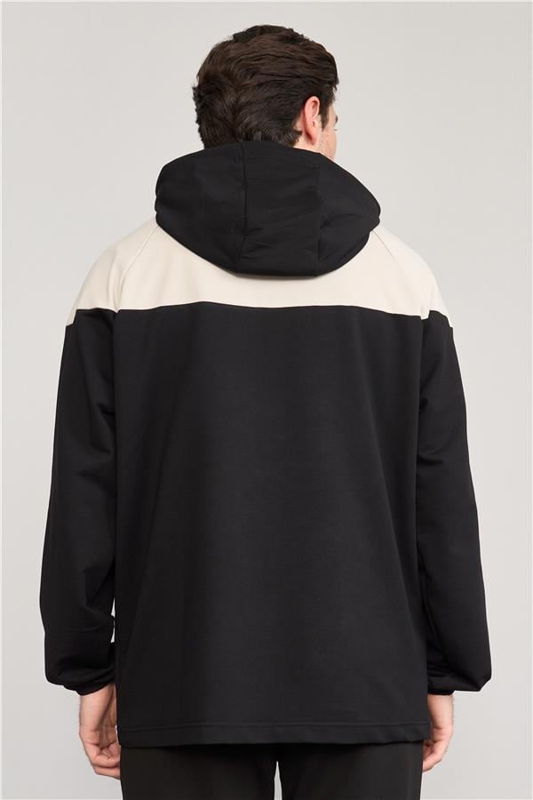 Mentality 3645 Kapüşonlu 2 İplik Sweatshirt Siyah