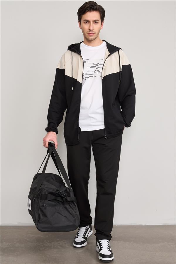 Mentality 3645 Kapüşonlu 2 İplik Sweatshirt Siyah