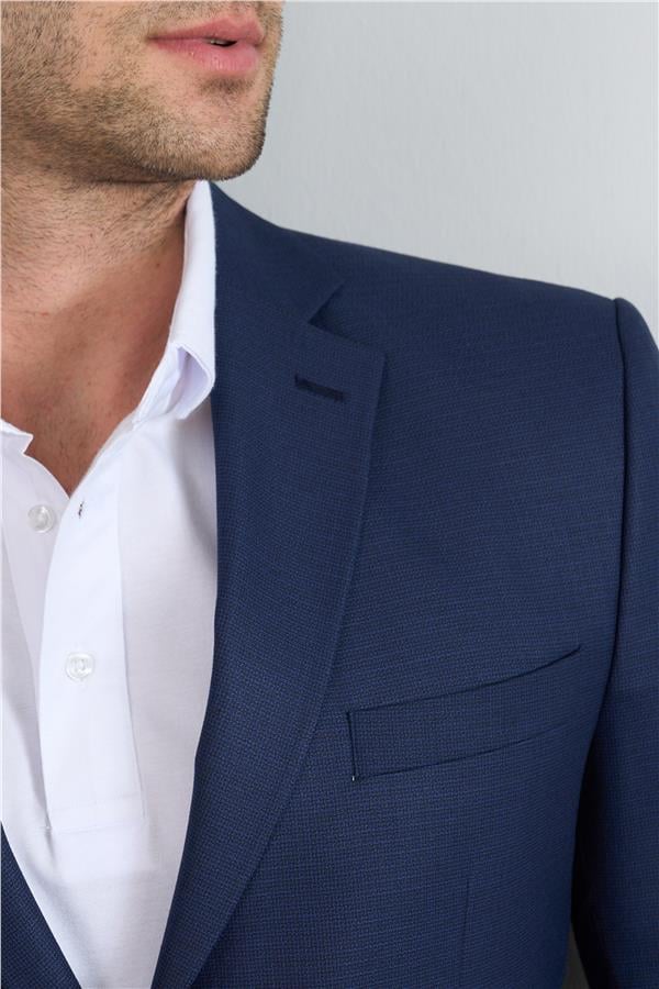 Mentality 4316 Erkek Mono Yaka Torba Cep Slim Fit Ceket Lacivert