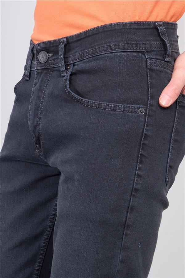 Mentality 6443 Erkek Proton Slim Fit Kot Pantolon Füme
