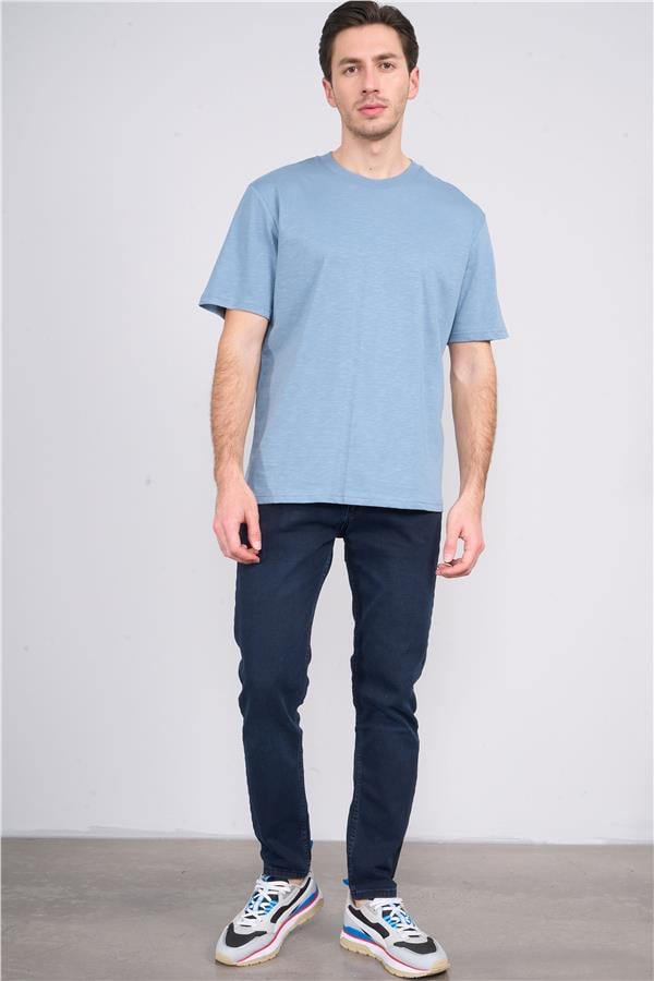 Mentality 6443 Erkek Proton Slim Fit Kot Pantolon Koyu Mavi