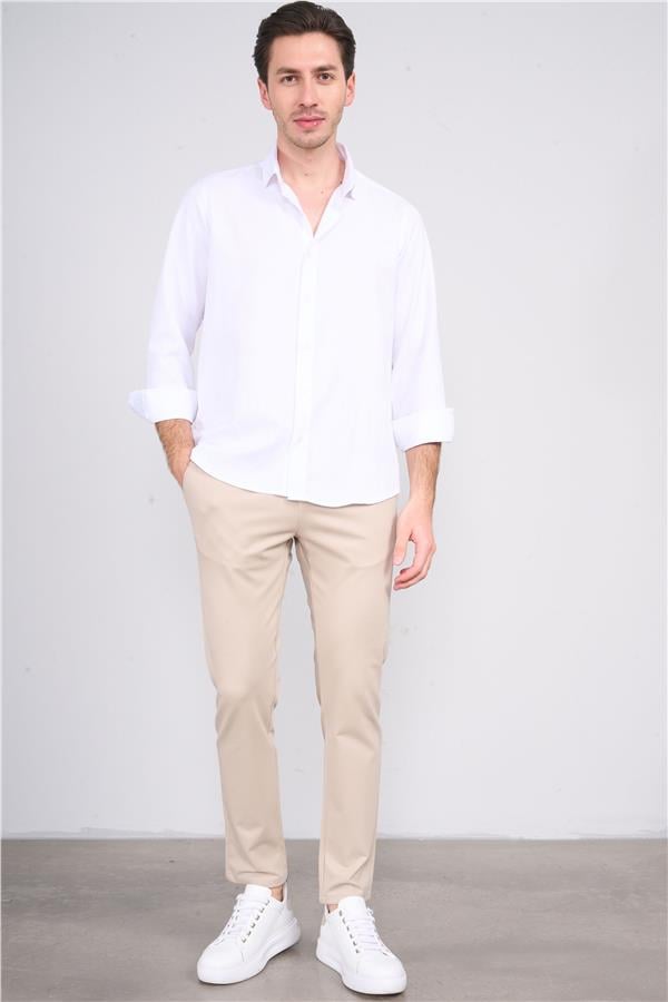 Mentality 6484 Erkek Nayman Jogger Pantolon Açık Bej