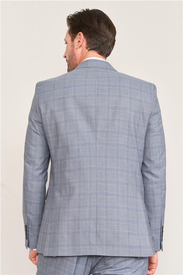 Mentality 9119 Erkek Mono Yaka Slim Fit Takım Elbise Mavi