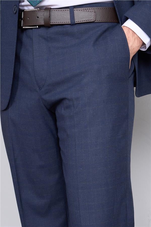 Mentality 9119 Erkek Mono Yaka Slim Fit Takım Elbise Lacivert