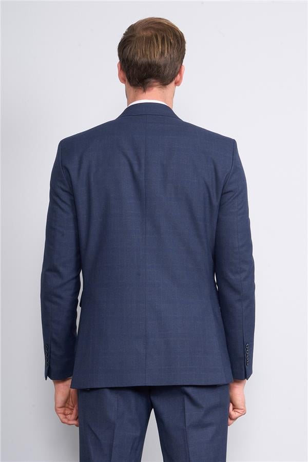 Mentality 9119 Erkek Mono Yaka Slim Fit Takım Elbise Lacivert