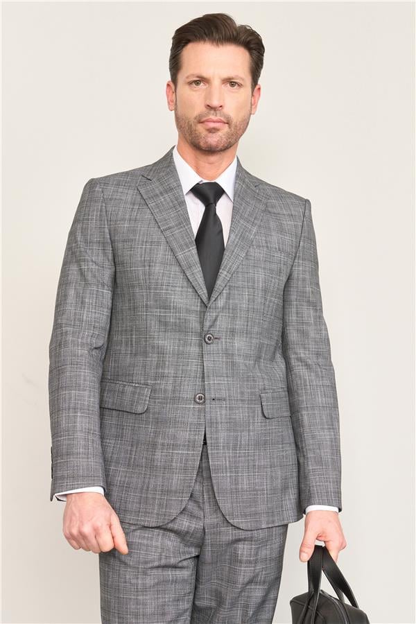 Mentality 9120 Erkek Mono Yaka Slim Fit Takım Elbise Siyah