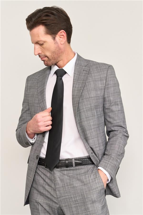 Mentality 9120 Erkek Mono Yaka Slim Fit Takım Elbise Antrasit
