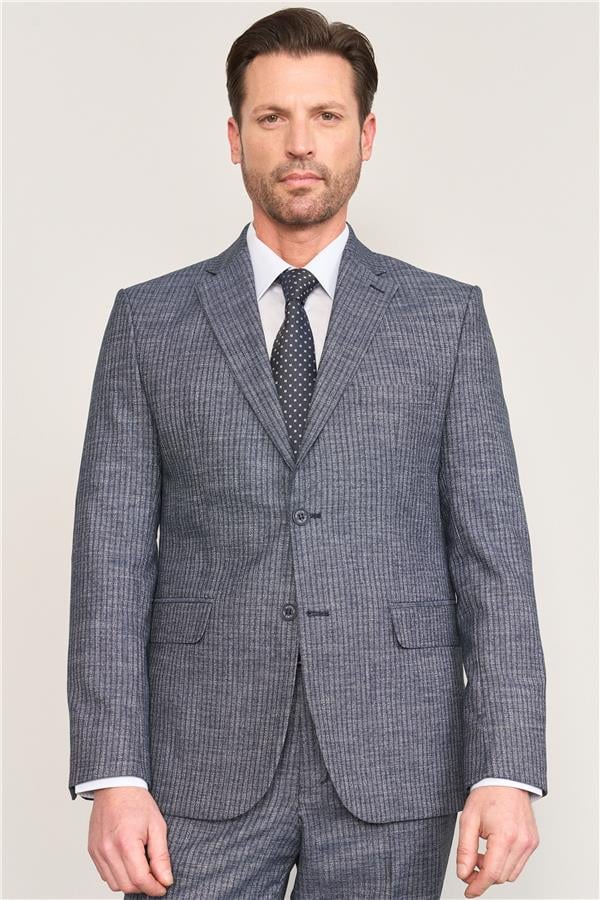 Mentality 9121 Erkek Mono Yaka Slim Fit Takım Elbise Açık Lacivert